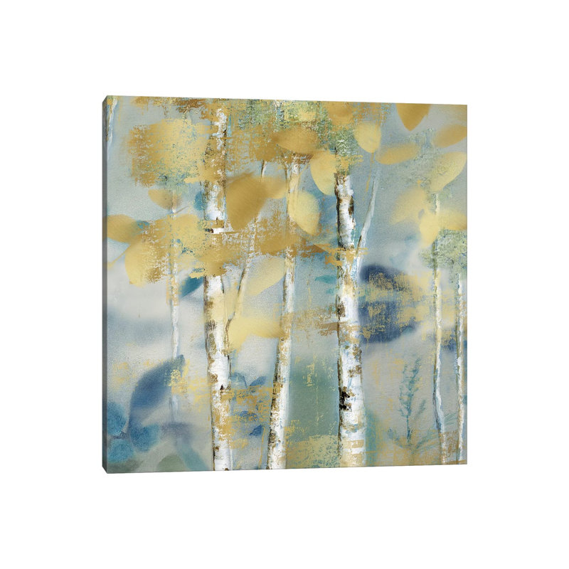 Gilded Forest Detail I 1 Piece Wrapped Canvas Painting, 66.04cm H x 66.04cm W x 1.91cm D