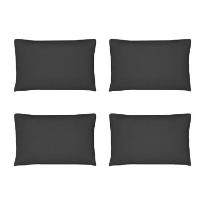 Ensemble de 4 coussins décoratifs Sunbrella, coussins décoratifs rectangulaires d'extérieur 14 po x 36 po