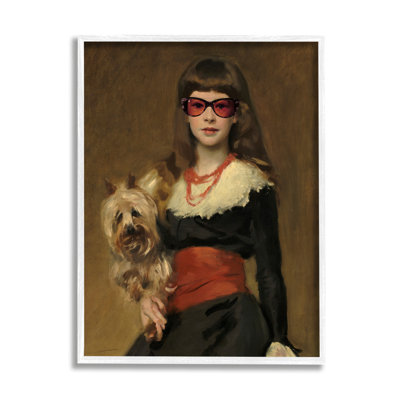 «Traditional Traditional Portrait Modernized Puppy» par Jacob Green - peinture sur toile