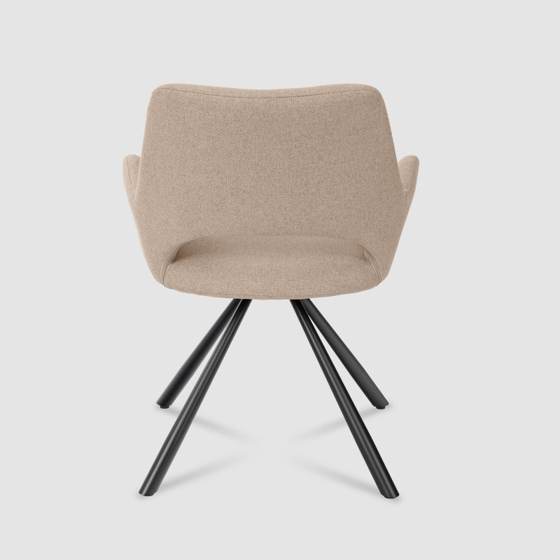 Picasso 45cm H Polyester Upholstered Metal Armchair, Brown