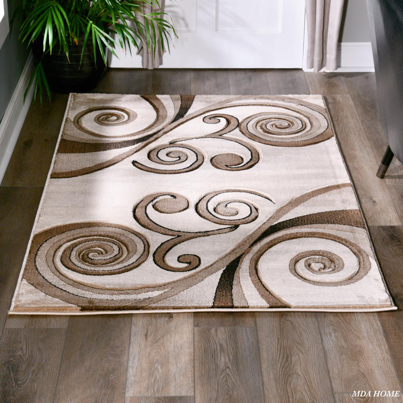 Adonia Abstract Indoor Rug, Rectangle 3'9" x 5'9"