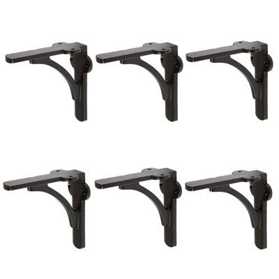 Hammer & Tongs - Curved Iron Shelf Bracket - D100mm - Black
