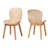 Kinnard Japandi Mahogany and Rattan Dining Chair