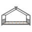 Lit de maison en bois massif durable, pleine grandeur, style maison de jeu contemporaine