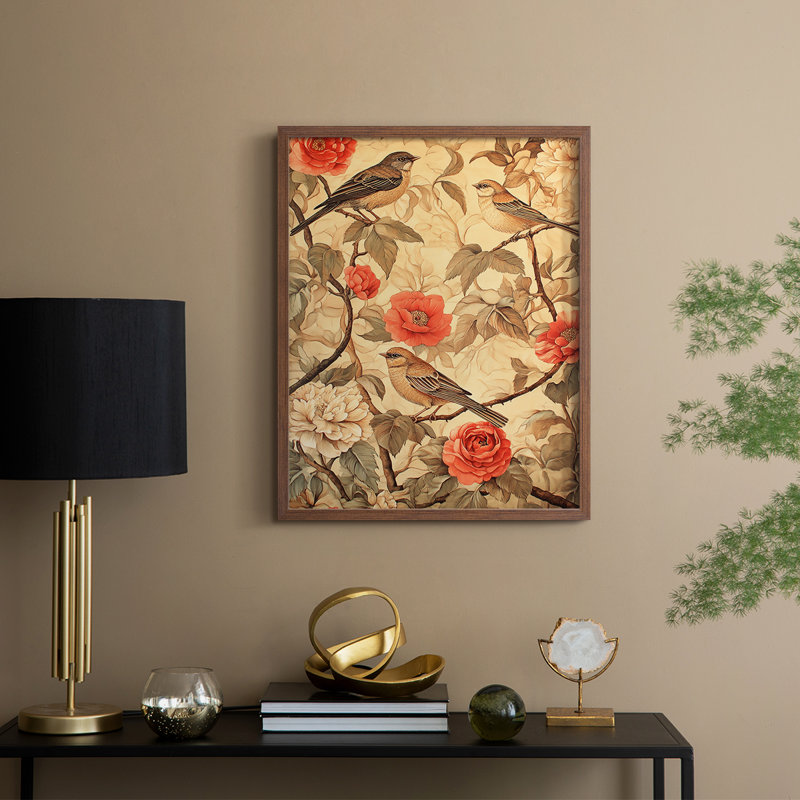 CXLIX de la série WG-MR-MRRIS - Reproduction encadrée de qualité supérieure - Prêt à être accroché - Aucun clou requis, Noyer