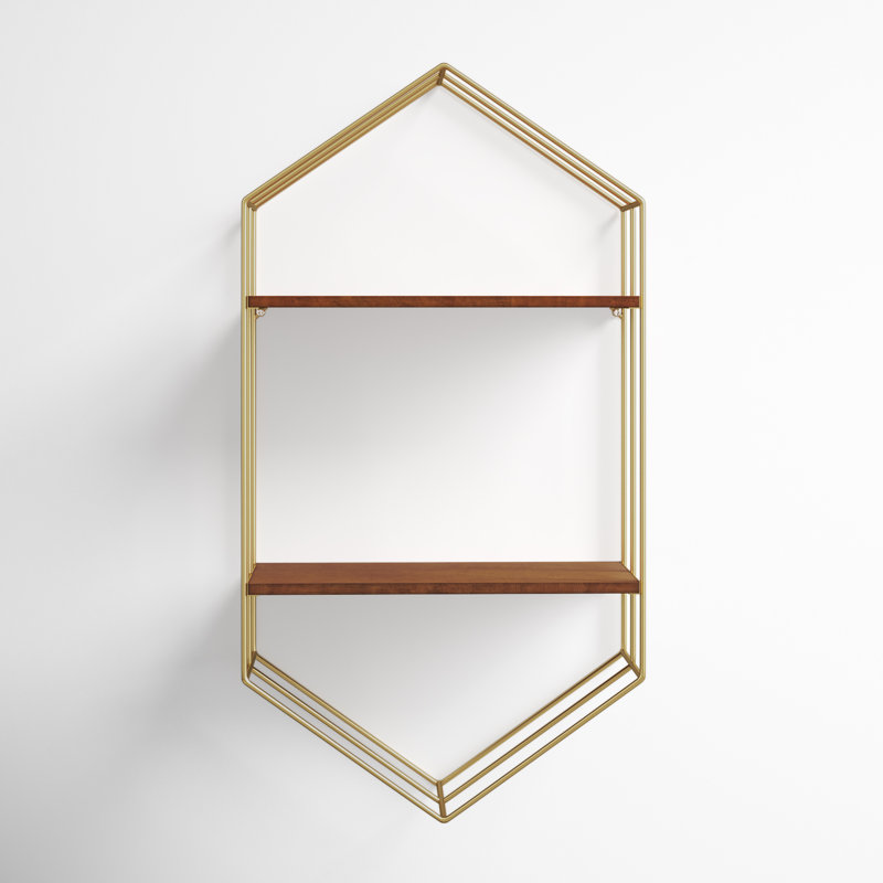 Moby Hexagon Metal Accent Shelf