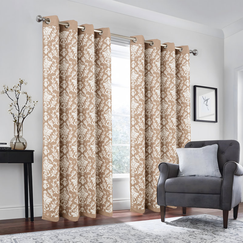 Rideau obscurcissant réversible Cressida, Taupe, L 52 po x L 84 po