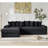 Oversize Cloud Sectional Couch, L-Shape Sofa, Convertible Floor Sleeper Sofa Bed, No Assembly, Eight pillows, 3-in-1, Side Pocket,(Left Facing Sofa), 4 Seat, Corduroy-526788440