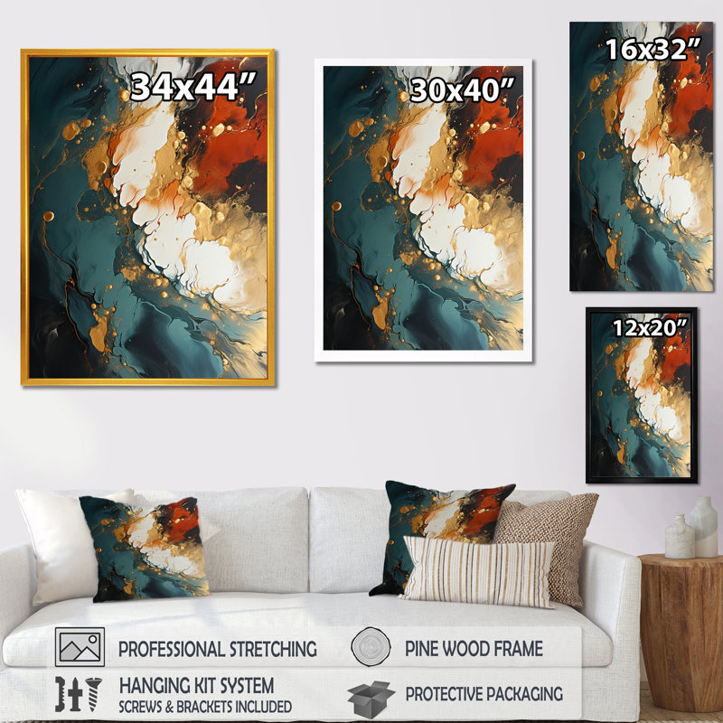Tempête de pierre bleue I - art mural abstrait, Toile tendue, H 20 po x l 12 po x P 1 po