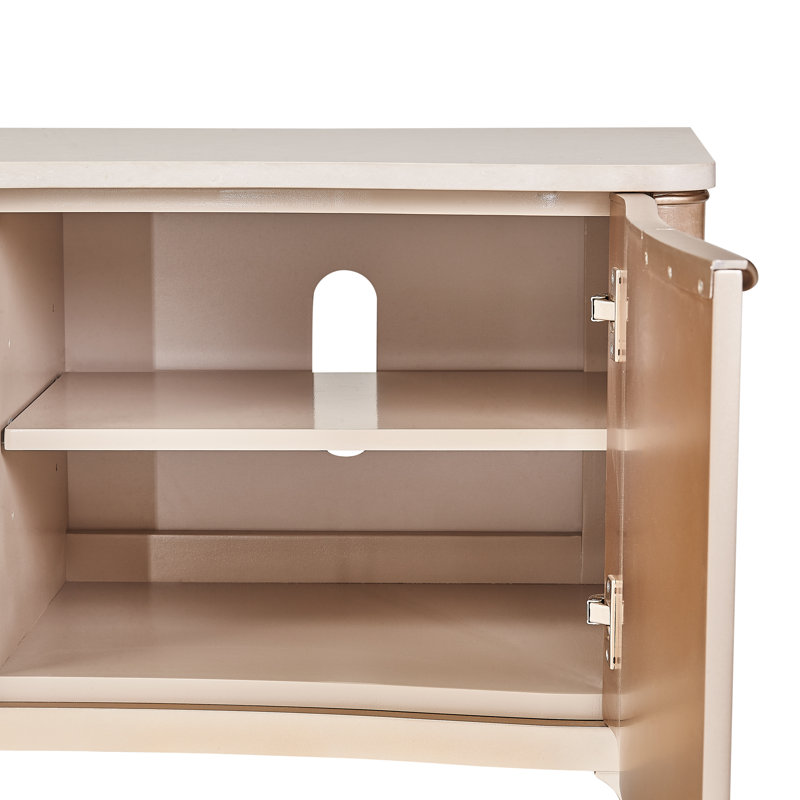 Malibu Crest Media Console, Blush/White