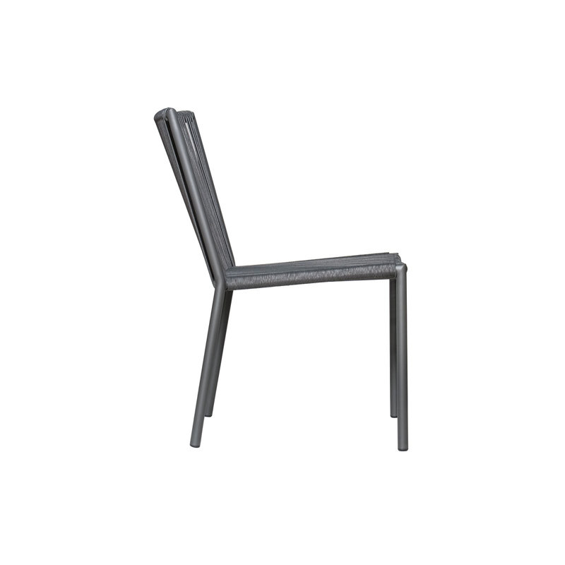 Archipelago Outdoor Dining Side Chair, Dark Pebble