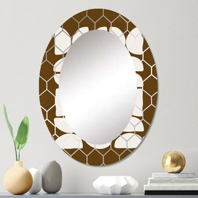 Composition abstraite de demi-lunes minimalistes - miroir mural moderne