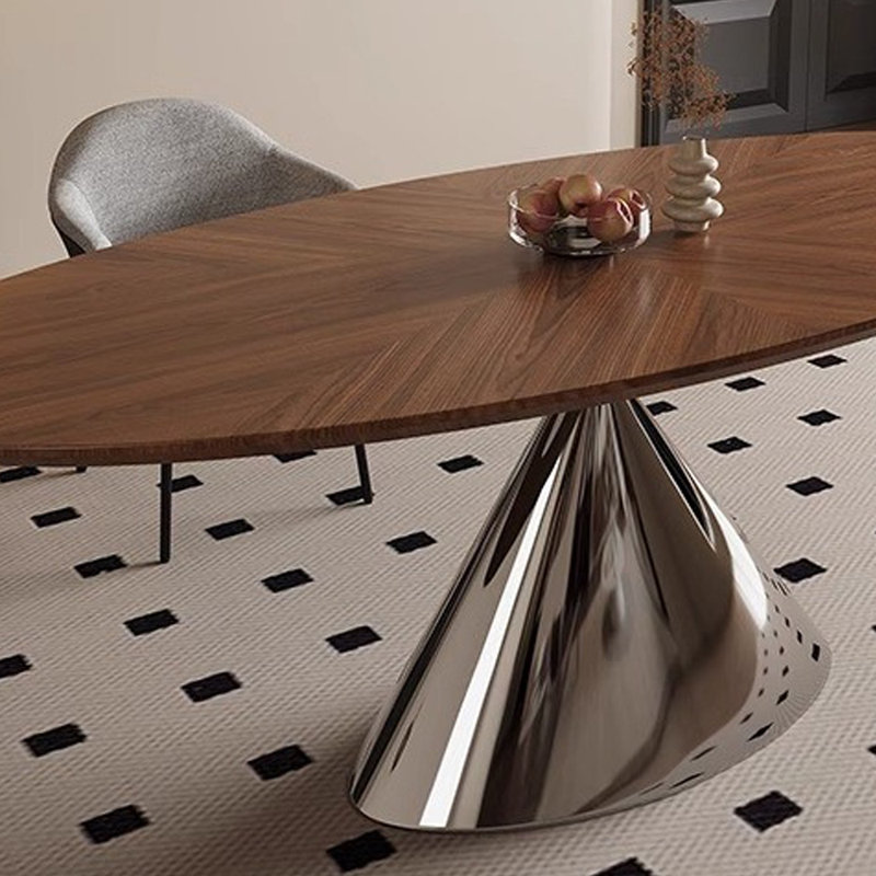 Minimalist Design Oval Creative Modeling Table, 29.52"H x 94.48"L x 47.24"W