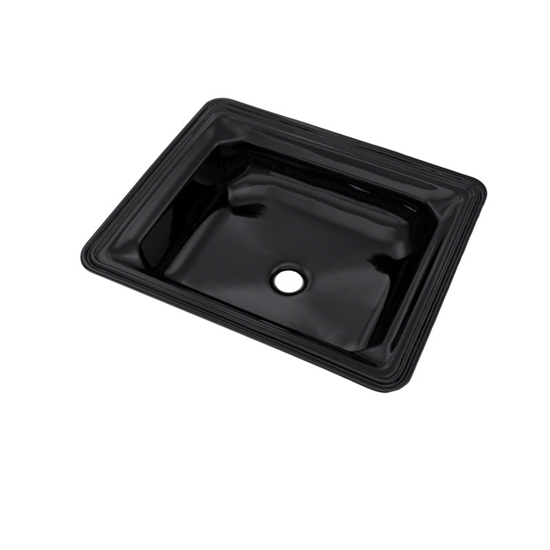 Lavabo de salle de bain octogonal encastré en porcelaine vitrifiée avec trop-plein Guinevere®