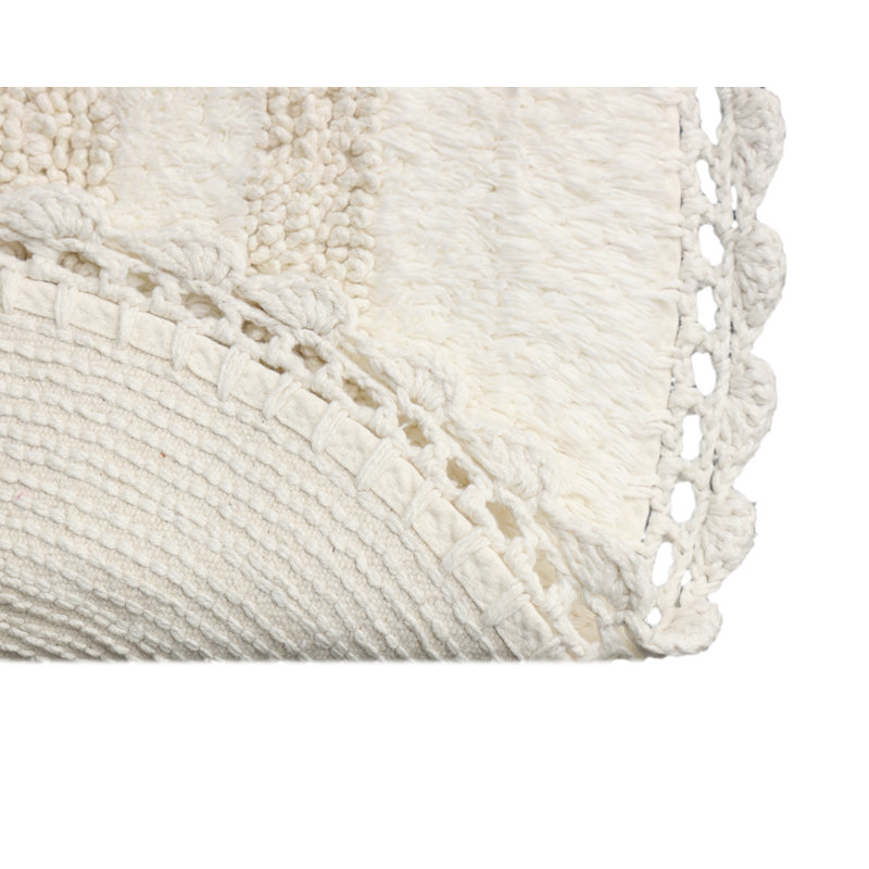 Tapis pour salle de bain Akiera Luna, Ivoire