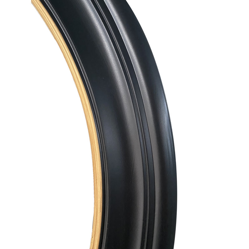Miroir biseauté Allcecia, Bois noir