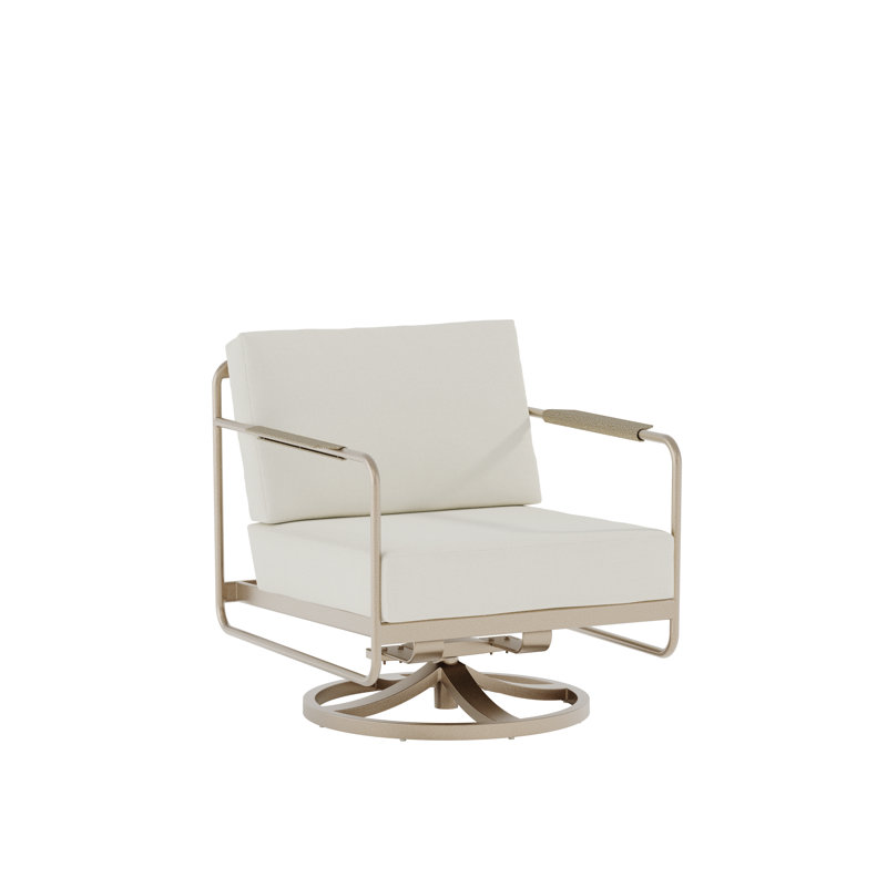 Méridienne d'extérieur pivotante en aluminium Mirage, Coussin beige / structure brune