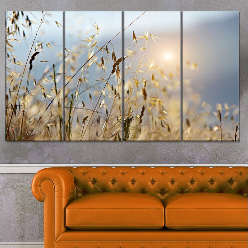 Golden Wheat Field Sunrise Canvas Print, 48" x 28"