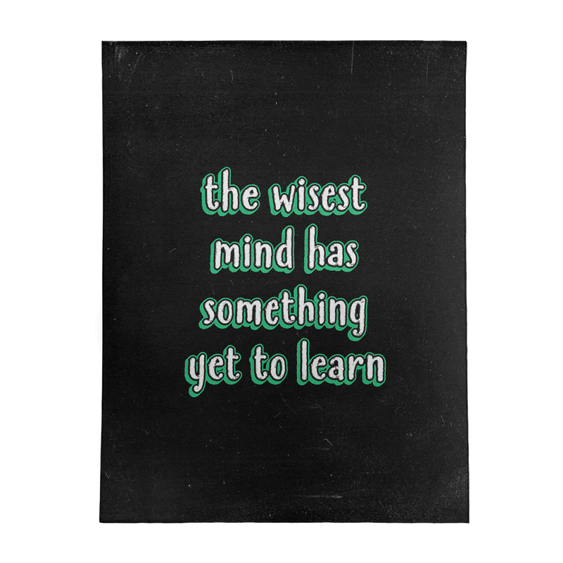 Tapis en chenille de polyester style citations inspirantes Quotes, Rectangle 5 pi x 7 pi