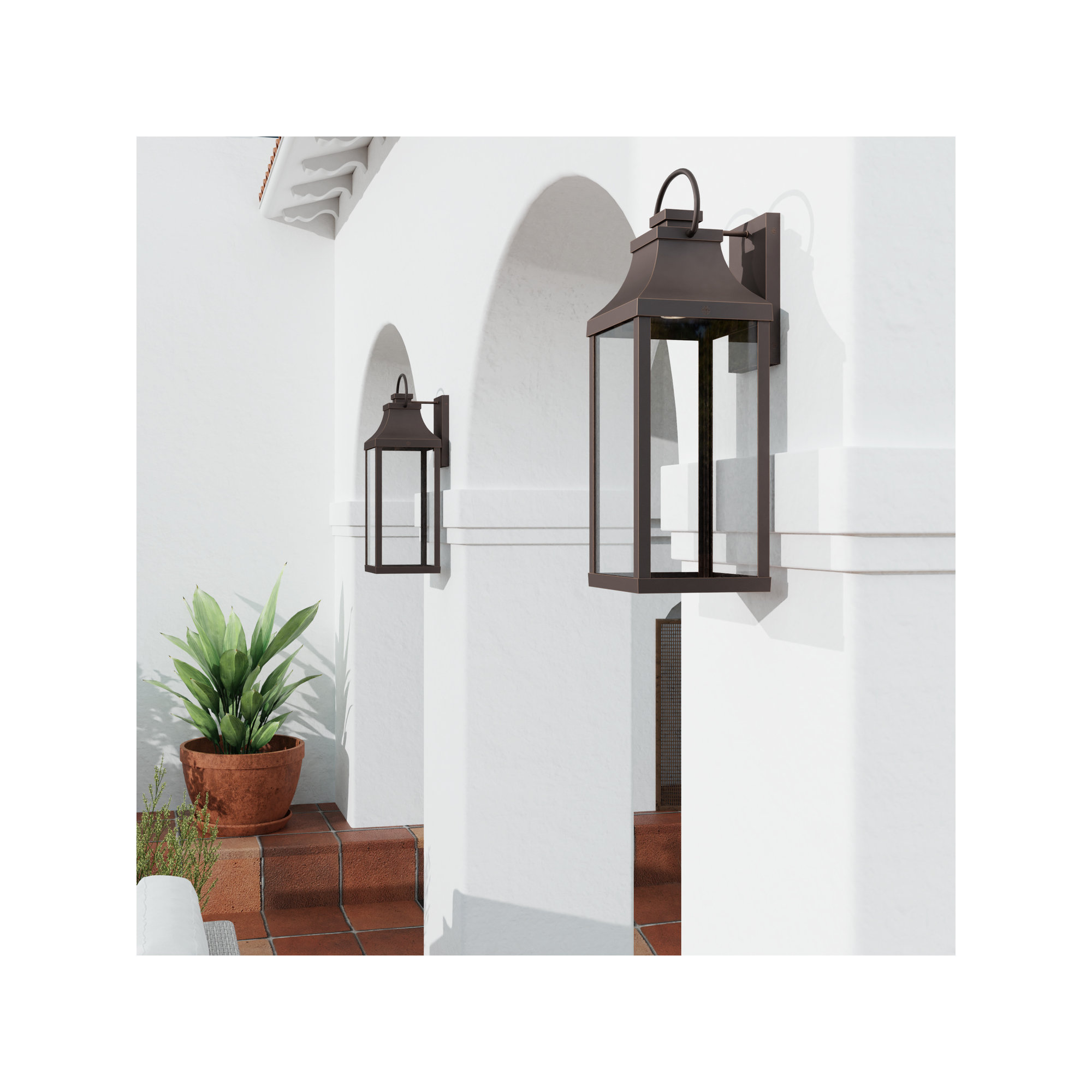 Single Light Outdoor Wall Light, Oiled Bronze