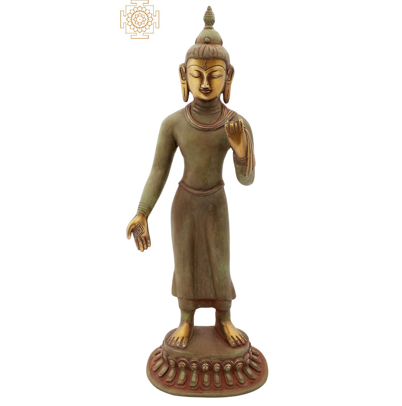 Figurine Bouddha debout, Argent