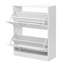 Shoe Cabinet 12 Pair Flip Down Shoe Storage-458135831