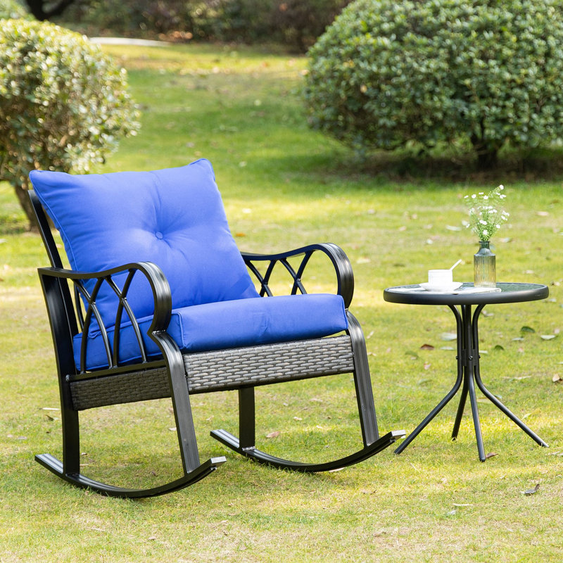 Chaise berçante pour l'extérieur, Bleu