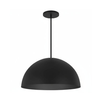 24-Inch Diameter Integrated LED Black Pendant Light, Suitable For Entryways, Hallways, Bathrooms, Bedrooms, And Kitchens.