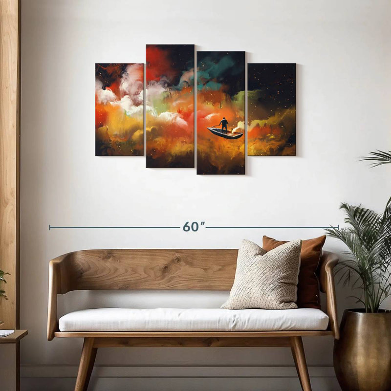 Kelan Abstract Boat, 27" H x 43" W