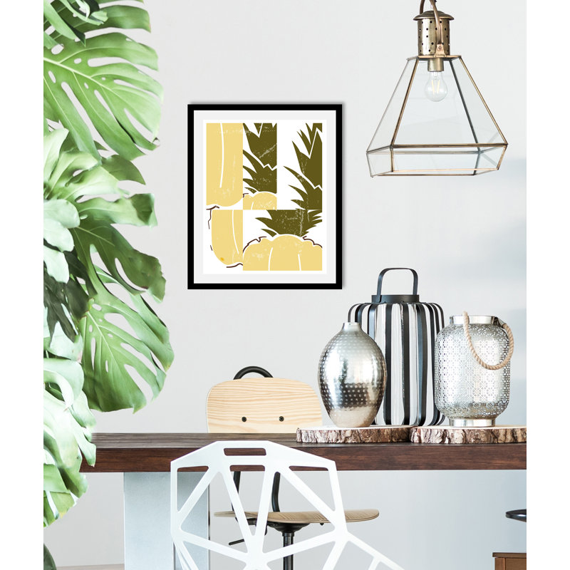Pineapple - Single Picture Frame Print, 70cm H x 50cm W