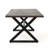 Rolando Outdoor Aluminum Dining Table With Steel Frame, Brown / Black