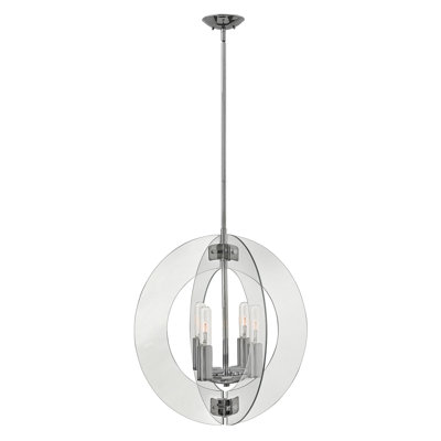 Wetzel 4 - Light Polished Chrome Sphere Pendant