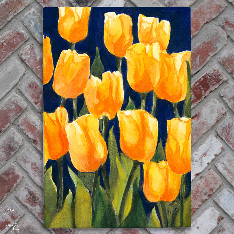 P.BURNS Traditional Plants & Flowers Wall Decor on Ceramic