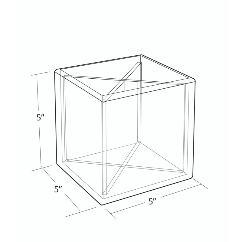 Porte-crayons cubes avec séparateur l 5 po x P 5 po x H 5 po, paquet de 2