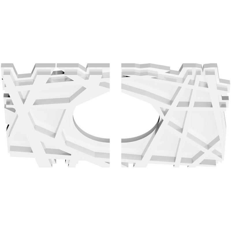 Médaillon de plafond contemporain en PVC Novo, H 1 po x l 20 po x p 13,38 po