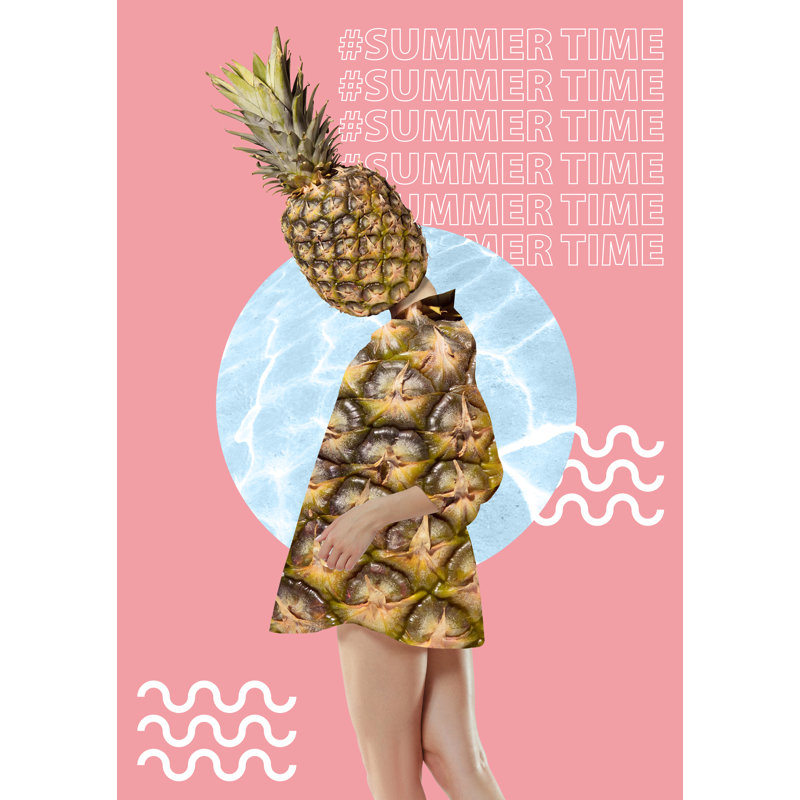 Girl With Pineapple Head by Master1305 - Wrapped Canvas Print, 46cm H x 30cm W x 3.8cm D
