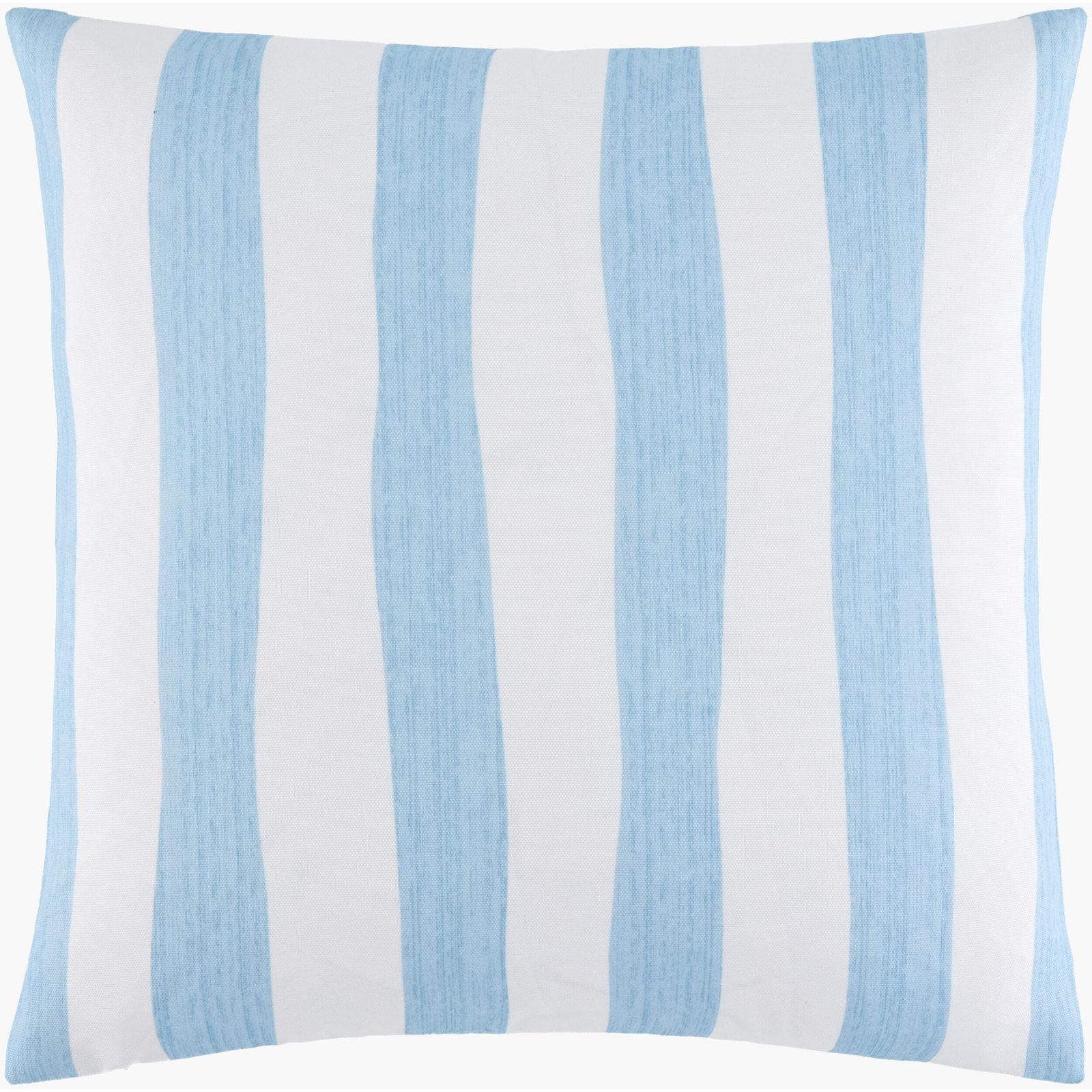 Laguna Striped Indoor/Outdoor Throw Pillow, Light Blue Striped, Square 20", Down