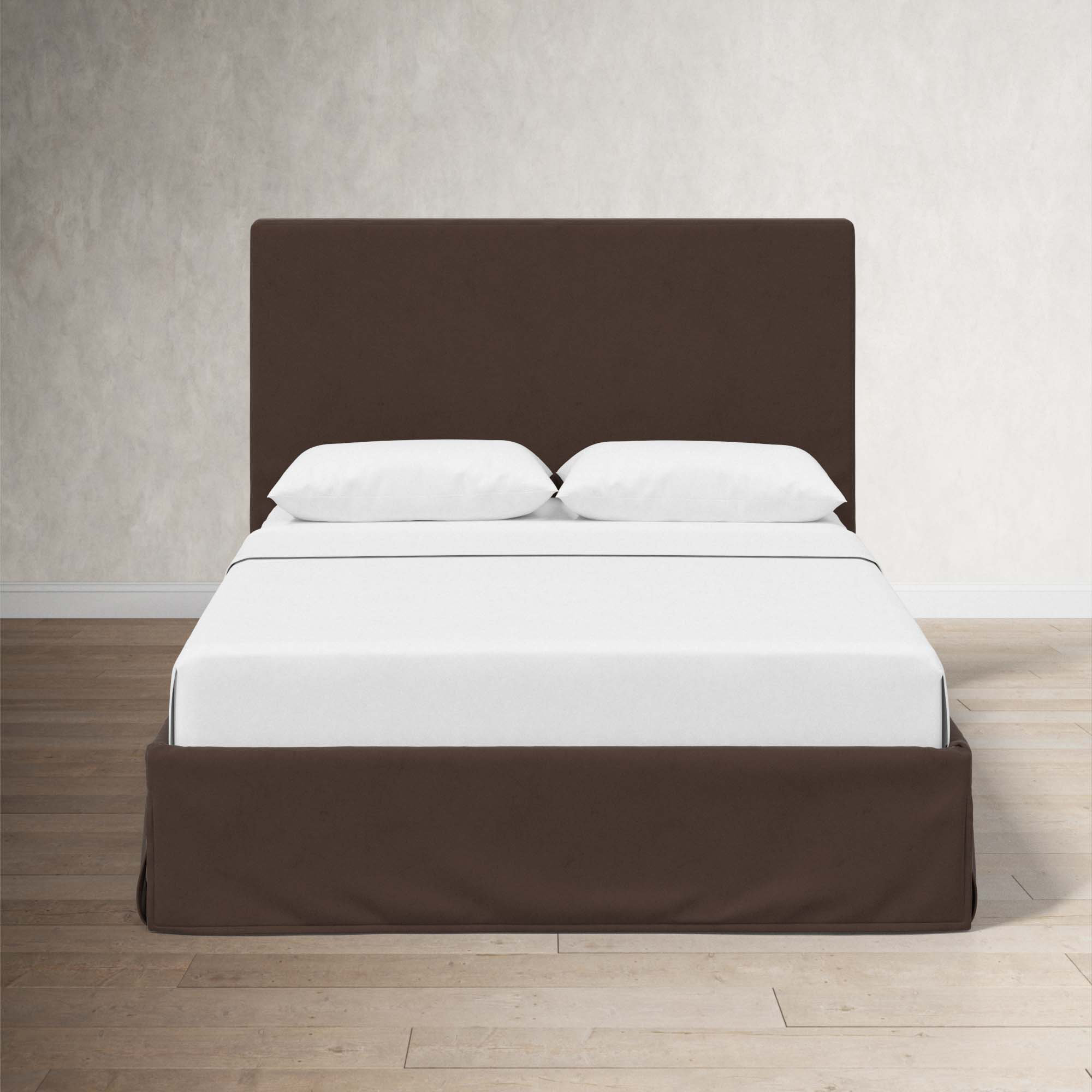 Verona Upholstered Slipcover Bed, Twin, Classic Chocolate Velvet