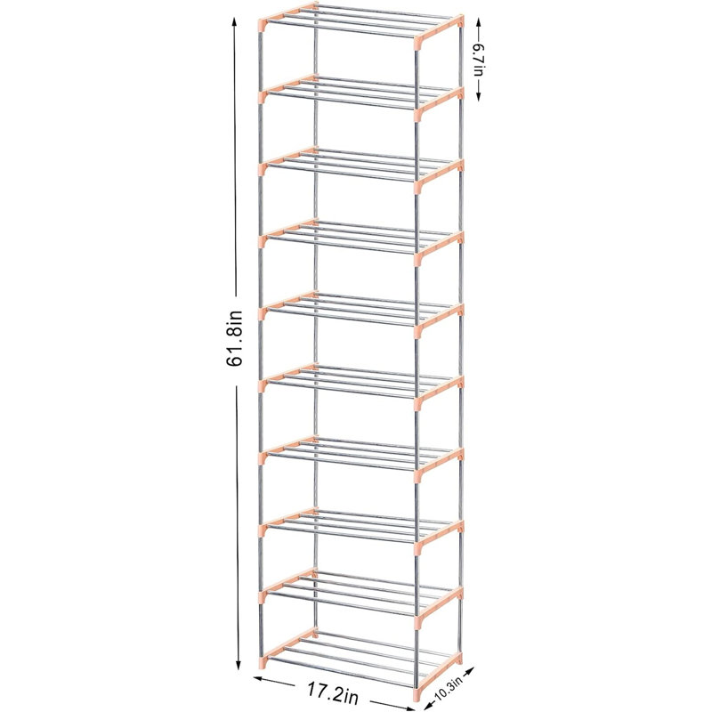 20 Pair Stackable Shoe Rack, Pink
