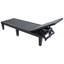 Chaise longue noire en résine de polypropylène réglable à 5 positions - ensemble de 2