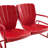 Burley 4Pc Outdoor Metal Conversation Set White Gloss - Loveseat Glider, Side Table, & 2 Armchairs-65525219