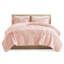 Édredon à poils longs blush à poils longs double / grand - revers chaud et 2 taies décoratives incluses