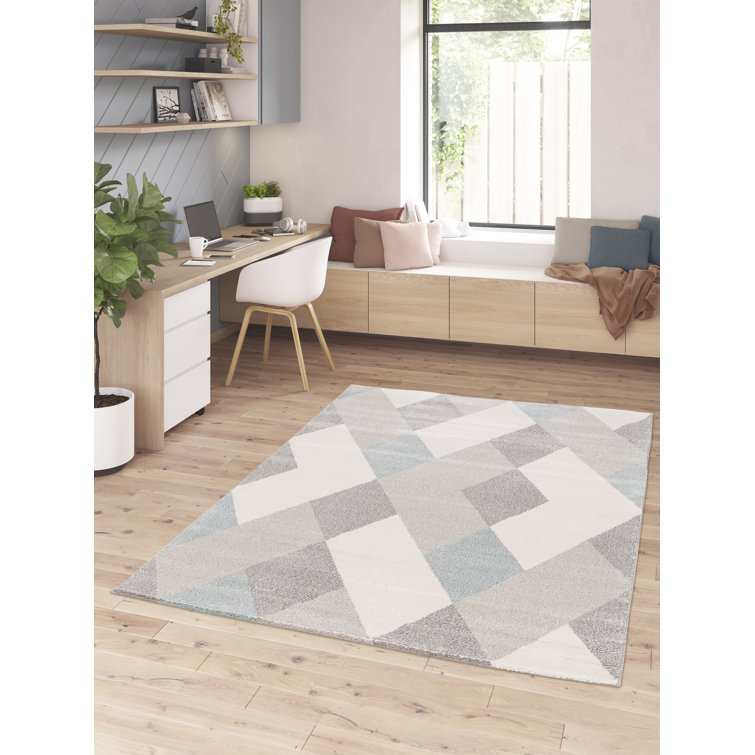 Estes Shaggy Green/Cream Rug