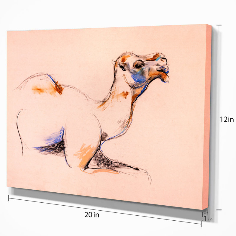 " Camel " Print, 12" H x 20" W x 1" D