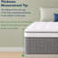 Matelas hybride à plateau-coussin mi-ferme 14 po avec mousse viscoélastique gélifiée et ressorts ensachés, isolation des mouvements, soulagement de la pression, certifié CertiPUR-US et OEKO-TEX-1993992455-1993992450