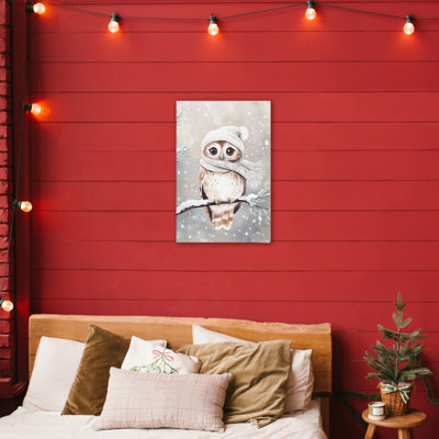 Cute Winter Owl Canvas, design by Arlington Prints