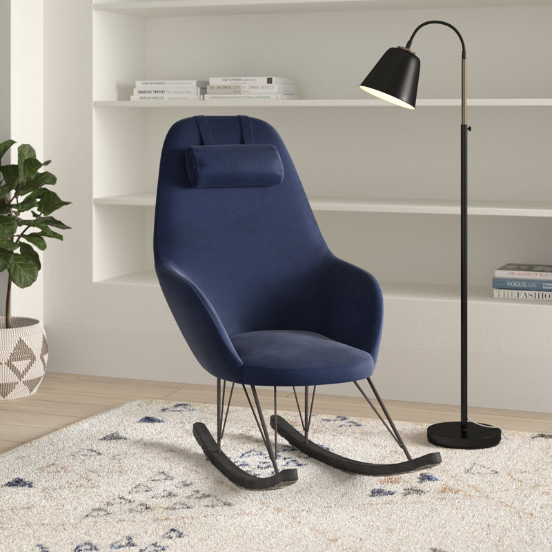 Chambers Upholstered Rocking Chair, Blue