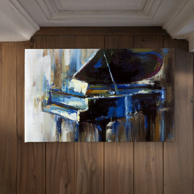 Abstract Grand Piano Door Mat - Industrial Home Decor Indoor/Outdoor