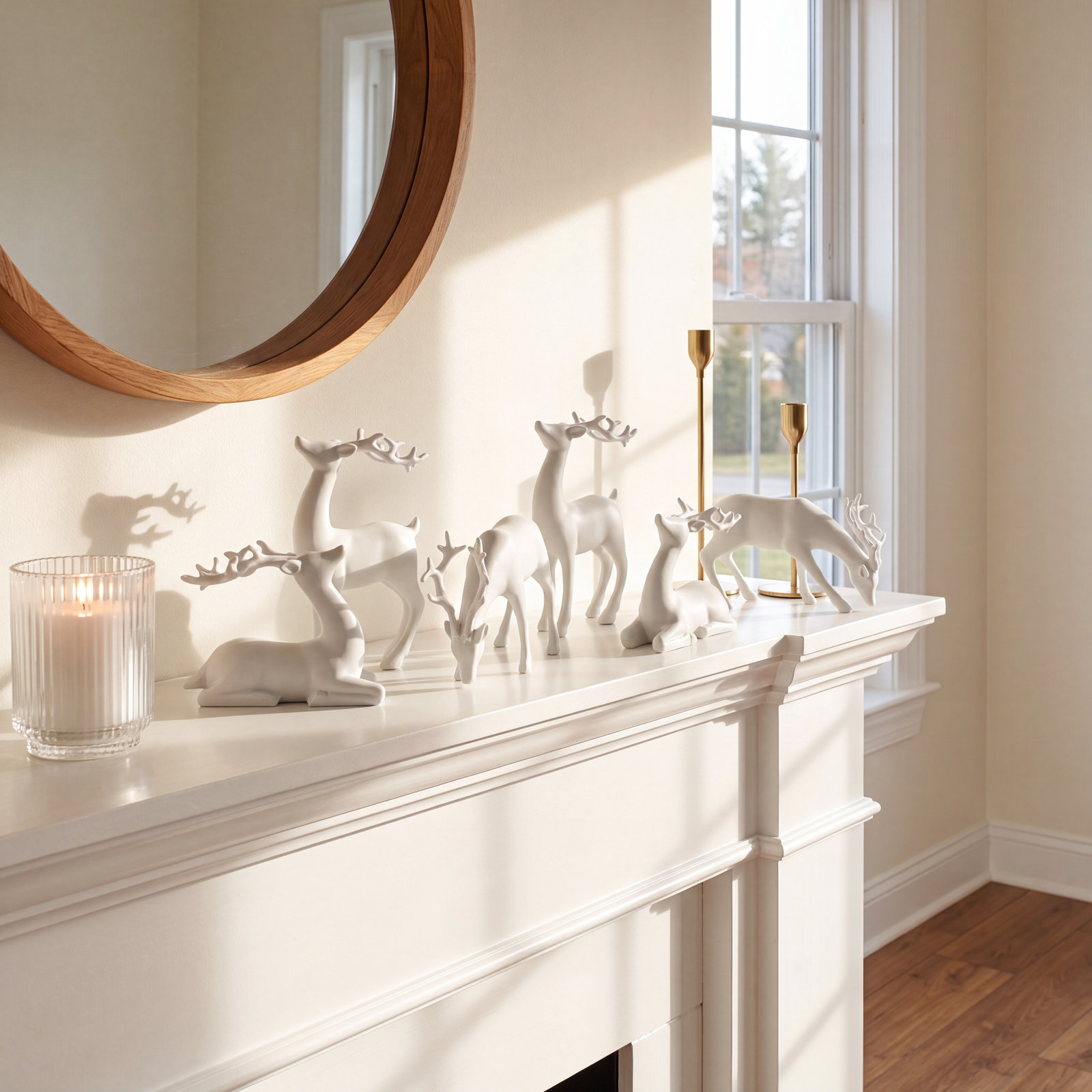 Harmanna 6-Piece Reindeer Figurine Set