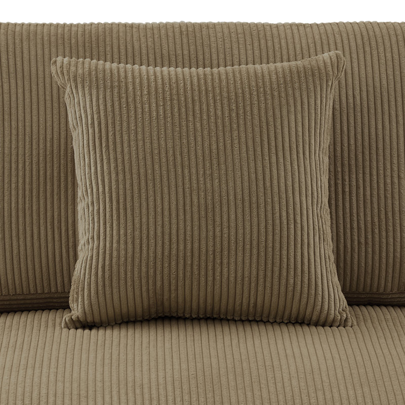 Fauteuil d'appoint en velours côtelé Milbrey, Chameau, Velours côtelé